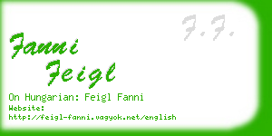 fanni feigl business card